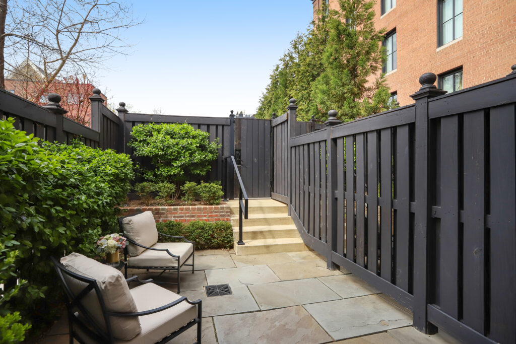Private, furnished patios provide an inviting space to unwind or entertain.