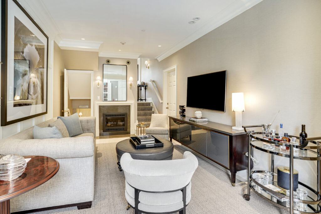 Guests will find spacious living areas inside these luxurious townhouses.